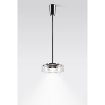 Suspension Serien Lighting CURLING LED Aluminium, Chrome, 1 lumière