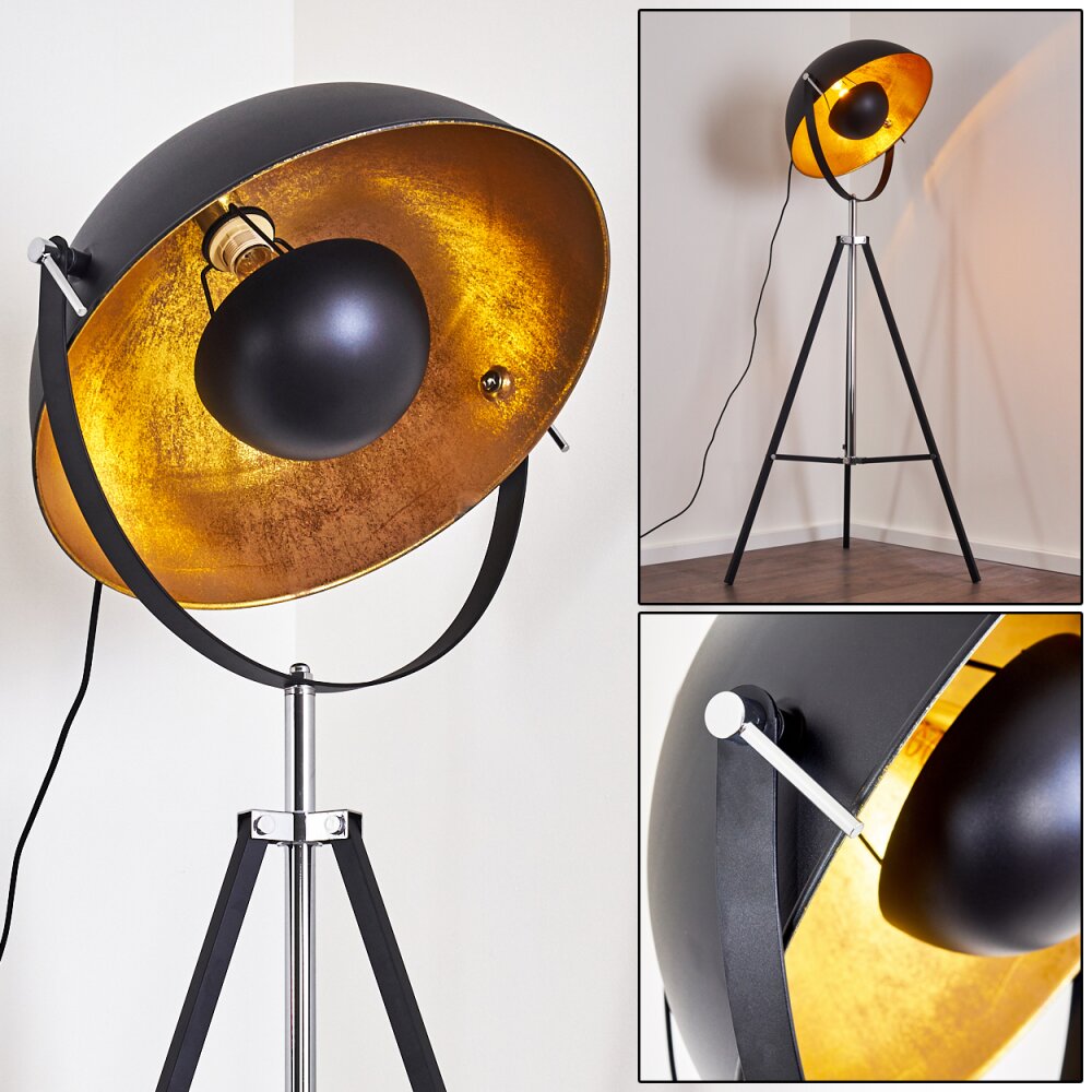 Lampadaire Jupiter Noir doré, 1 lumière main product photo