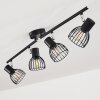 Plafonnier Bolderslev Chrome, Noir, 4 lumières