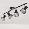 Plafonnier Bolderslev Chrome, Noir, 4 lumières