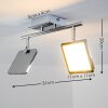 Plafonnier Brilliant URANUS LED Chrome, 2 lumières