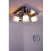 Spot de plafond LED Brilliant Leuchten Chrome, Nickel mat, Blanc, 3 lumières