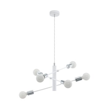 Suspension Eglo GRADOLI Chrome, Blanc, 6 lumières