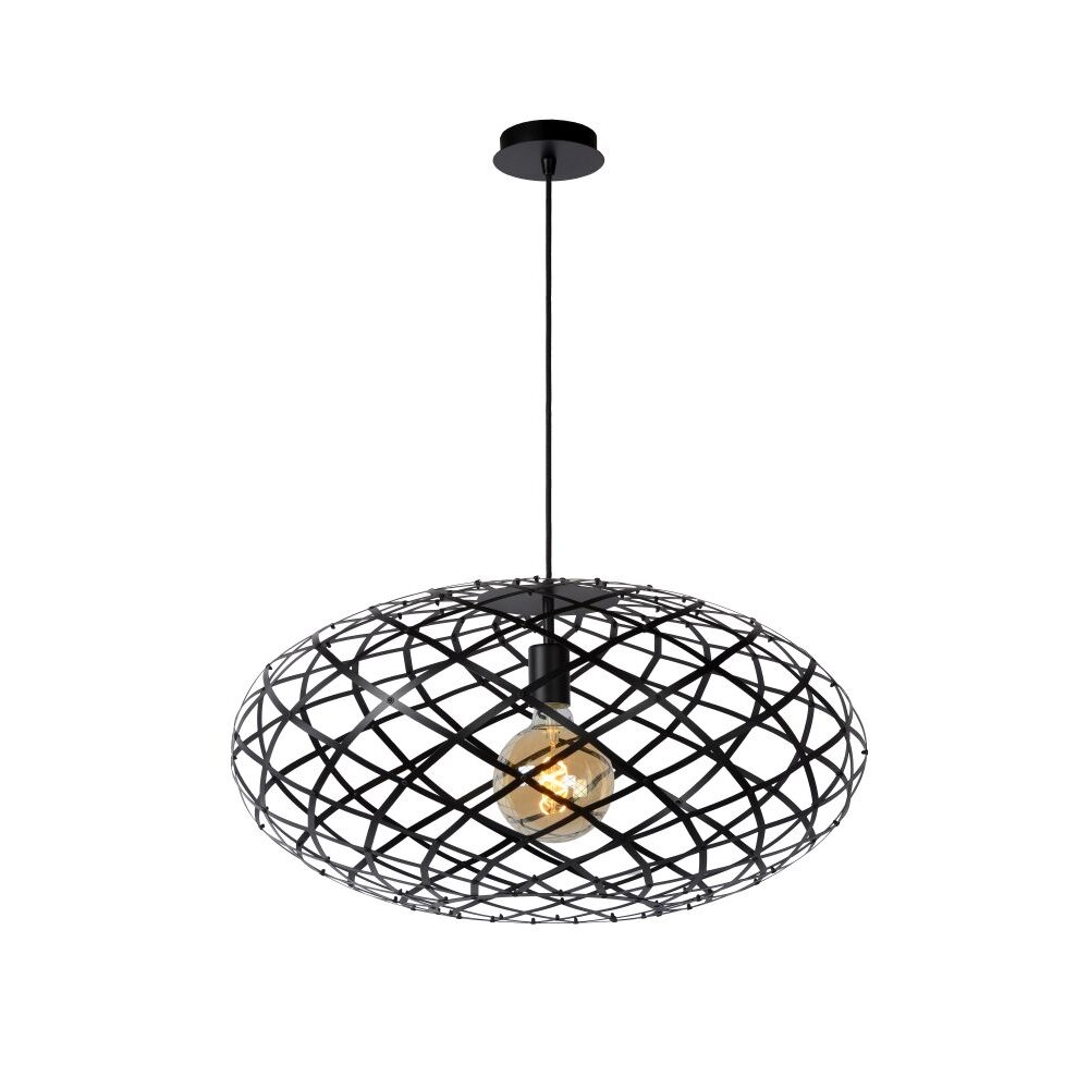 Suspension Lucide WOLFRAM Noir, 1 lumière main product photo