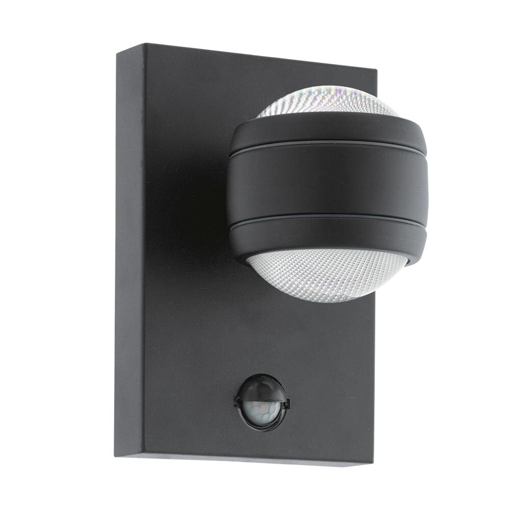 Applique murale Eglo SESIMBA 1 LED Noir, 2 lumières, Détecteur de mouvement main product photo