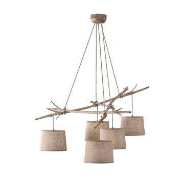 Suspension Mantra SABINA Brun, 5 lumières