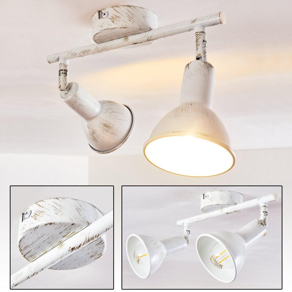Spot de plafond Polmak Or, Blanc, 2 lumières main product photo
