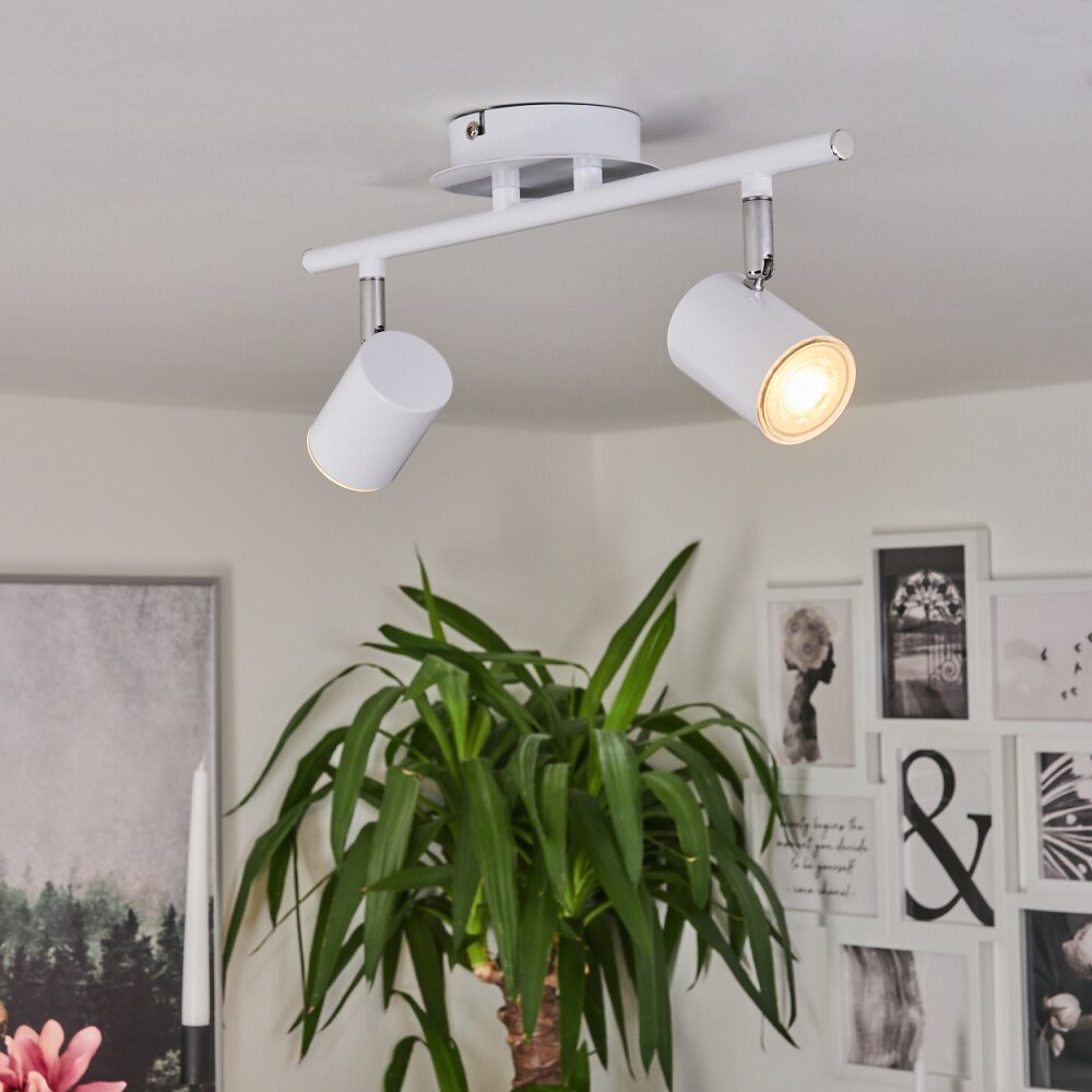 Plafonnier Chennai LED Chrome, Blanc, 2 lumières main product photo