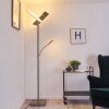 Lampadaire Cazis LED Nickel mat, 3 lumières