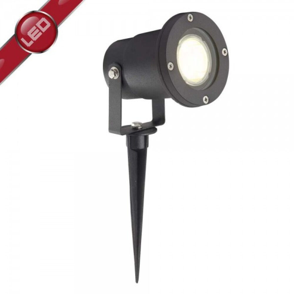 Spot d'extérieur sur pieu Brilliant Leuchten Janko Noir, 1 lumière main product photo