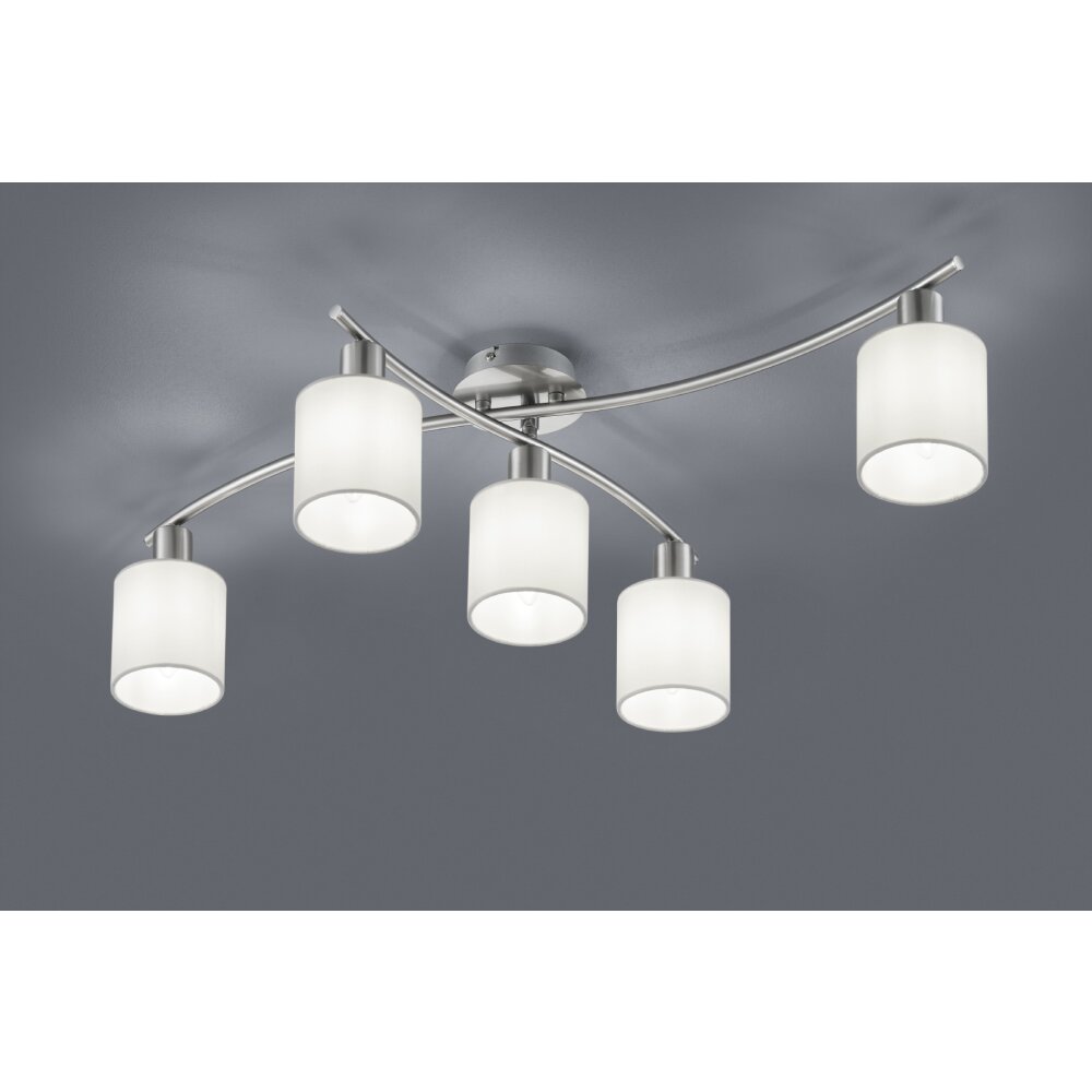 Plafonnier Trio-Leuchten Garda Nickel mat, 5 lumières main product photo