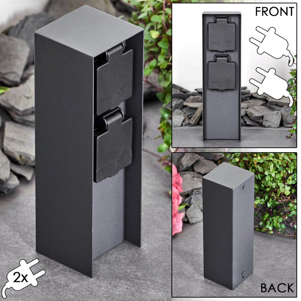 Abilene Prises électriques d\'extérieur Anthracite main product photo