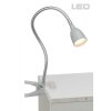 Lampe à clip Brilliant Anthony LED Titane, 1 lumière