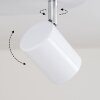 Plafonnier Chennai LED Chrome, Blanc, 3 lumières