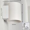 Applique murale Letsbo Blanc, 1 lumière