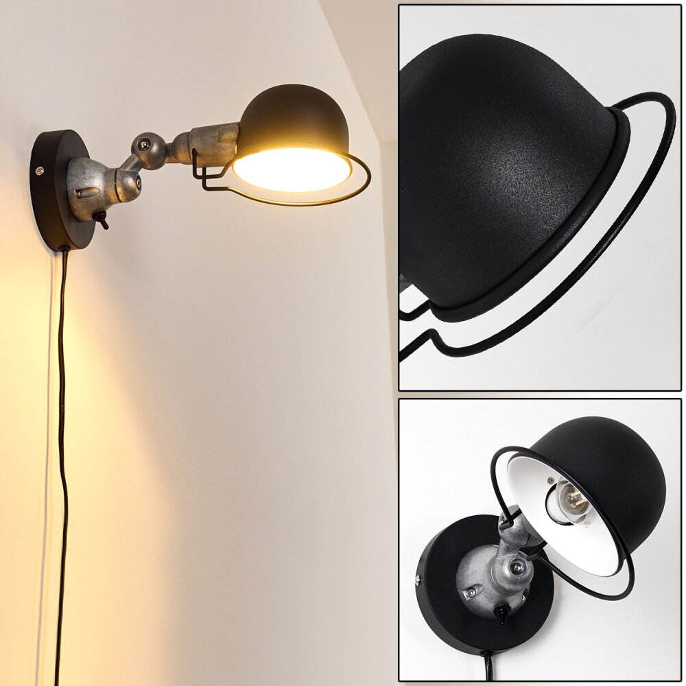 Applique murale Arild Noir, Argenté, 1 lumière main product photo
