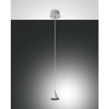 Suspension Fabas Luce Delta LED Aluminium, 1 lumière