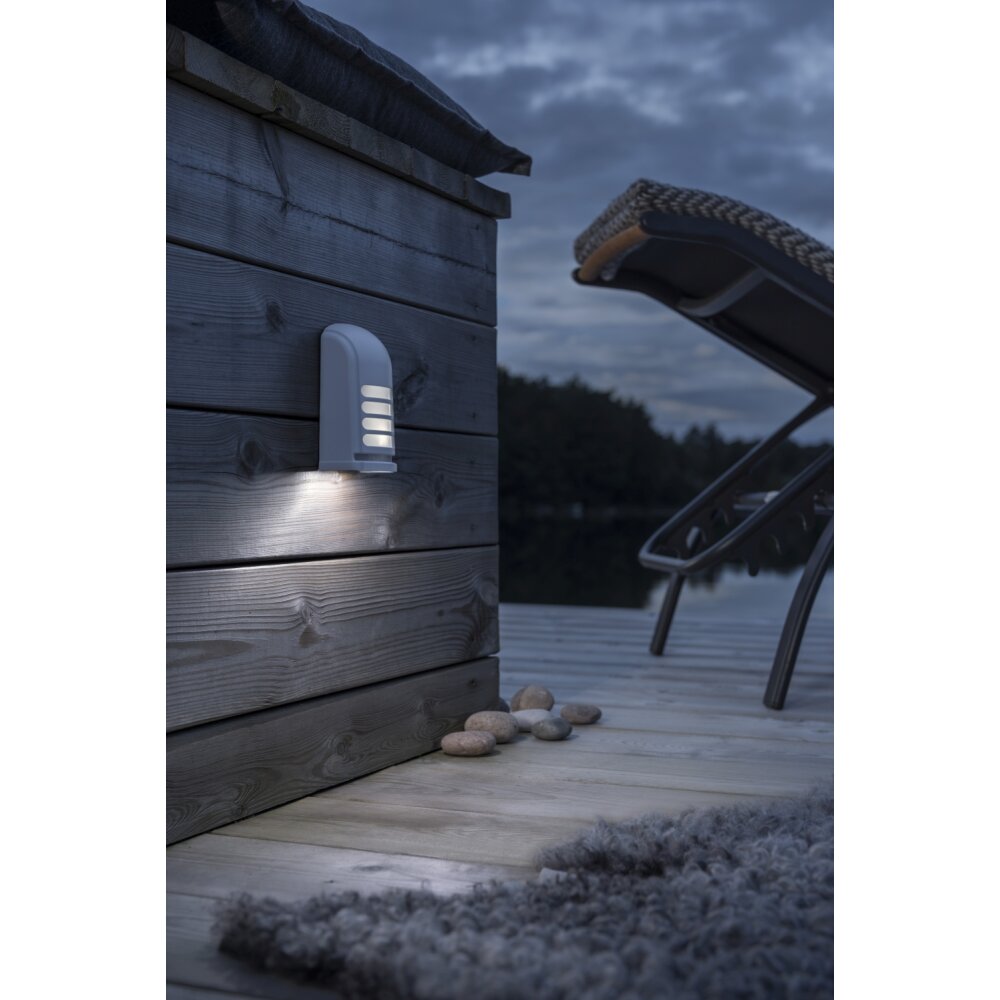Applique murale Konstsmide Prato 3 piles C (non incluses) LED Blanc, 1 lumière, Détecteur de mouvement main product photo