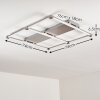 Plafonnier Beken LED Nickel mat, 1 lumière