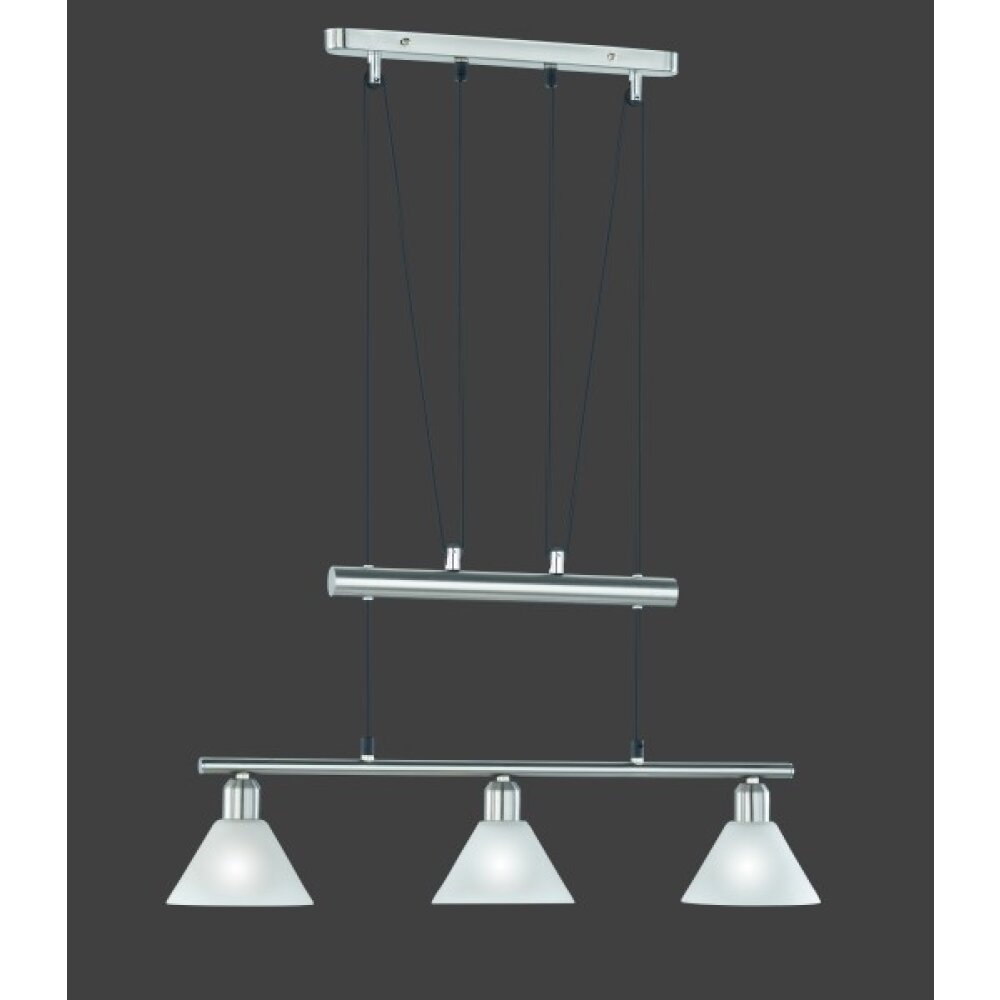 Suspension Trio 3751 Acier inoxydable, Nickel mat, 3 lumières main product photo