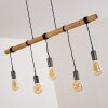 Suspension Galena Brun, Gris, 5 lumières