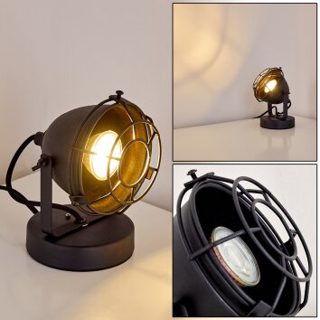 Lampe à poser Glostrup Noir, 1 lumière