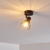 Plafonnier Holbol Noir, 1 lumière