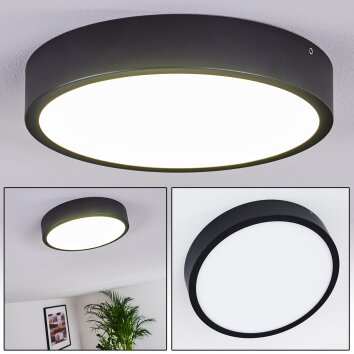 Plafonnier Kragos LED Noir, 1 lumière