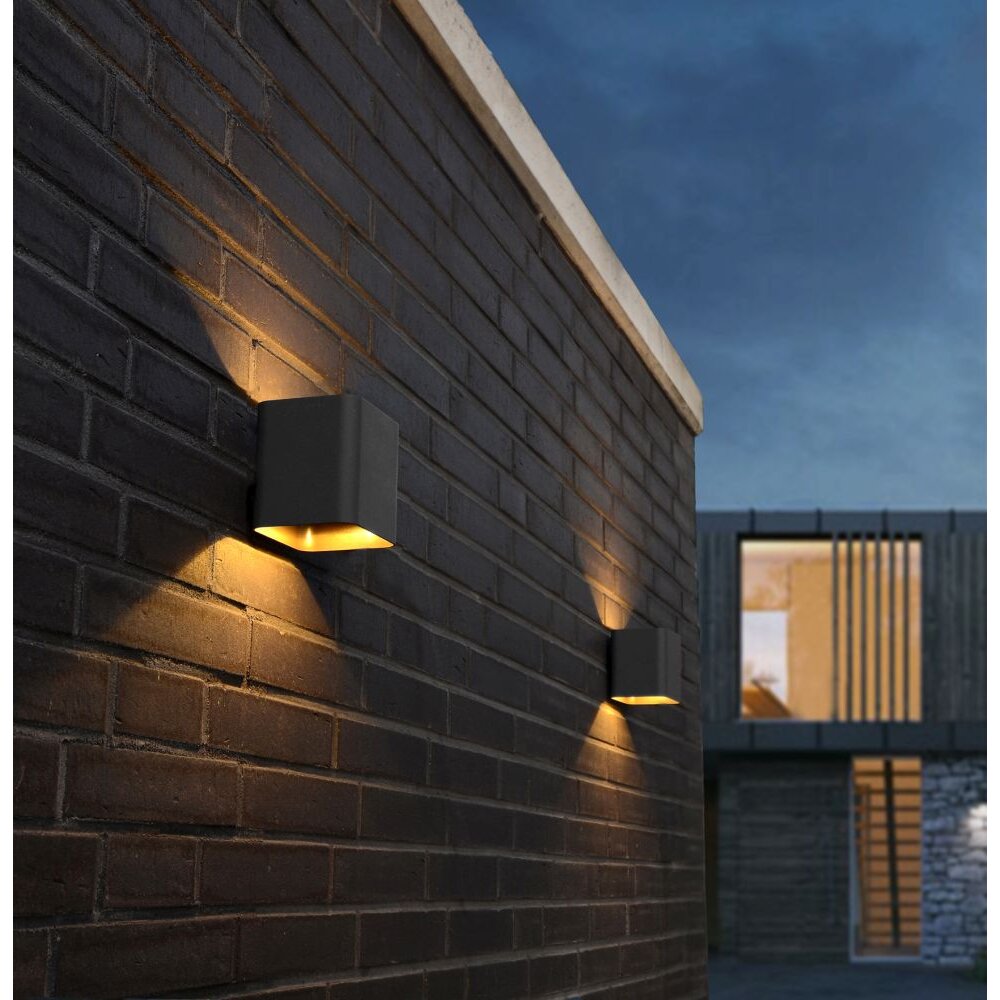 Applique murale Lutec DODD LED Anthracite, 2 lumières main product photo