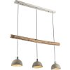 Suspension Globo Jebel Bois foncé, Nickel mat, 3 lumières