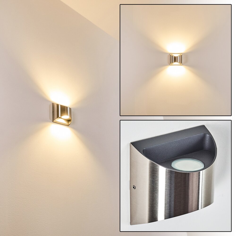 Applique murale d'extérieur Vano LED Nickel mat, 2 lumières main product photo