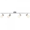 Barre de spots Brilliant Leuchten Janna Chrome, Blanc, 4 lumières