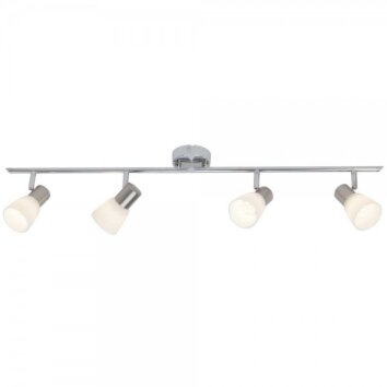 Barre de spots Brilliant Leuchten Janna Chrome, Blanc, 4 lumières
