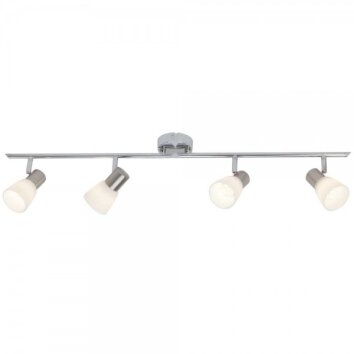 Spot de plafond LED Brilliant Leuchten Chrome, Nickel mat, Blanc