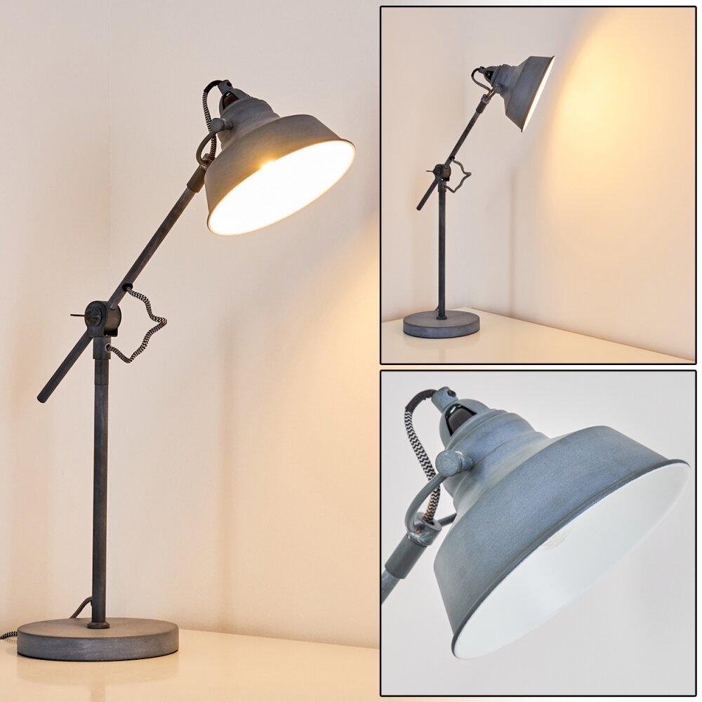 Lampe à poser Luven Gris, 1 lumière