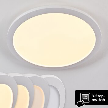 Plafonnier Siguna LED Blanc, 1 lumière