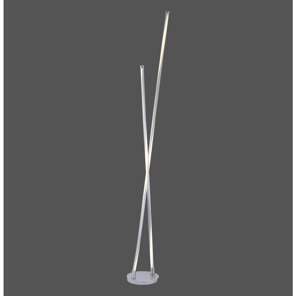 Lampadaire Leuchten-Direkt MARLO LED Acier inoxydable, 2 lumières main product photo