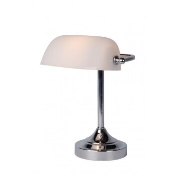 Lampe de banquier Lucide Banker Chrome, 1 lumière