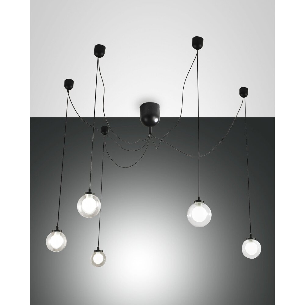 Suspension Fabas Luce Blog LED Noir, 1 lumière main product photo