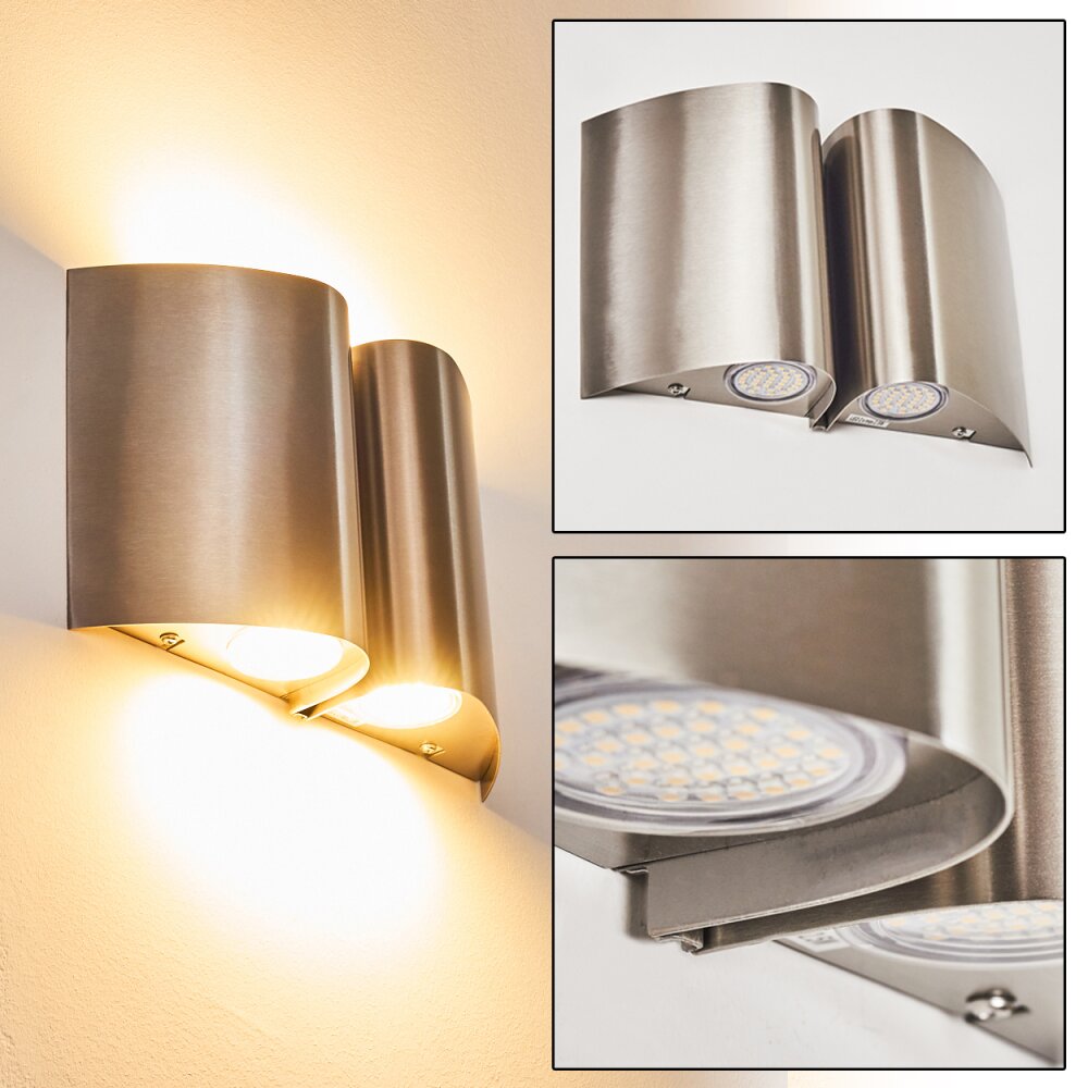 Applique murale d'extérieur Cornus LED Acier inoxydable, 4 lumières main product photo