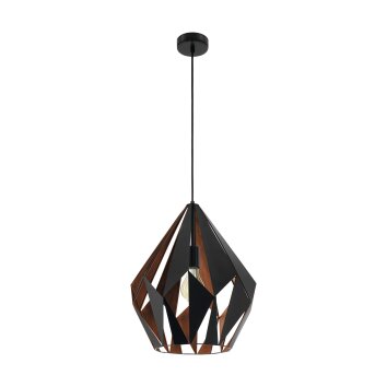 Suspension Eglo CARLTON Cuivre, Noir, 1 lumière