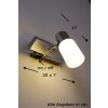 Applique murale Trio 8214 LED Aluminium, Chrome, Acier inoxydable, 1 lumière