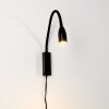 Lampe de chevet Alsea LED Noir, 1 lumière, Détecteur de mouvement