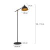 Lampadaire Steinhauer Mexlite Noir, 1 lumière