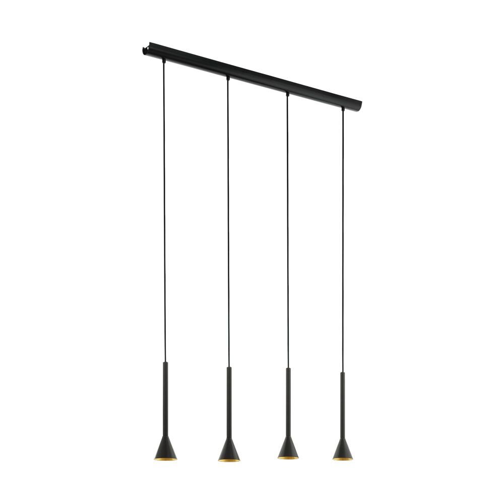 Suspension Eglo CORTADERAS Or, Noir, 4 lumières main product photo