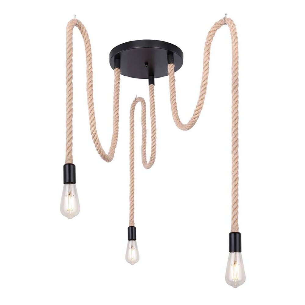 Suspension Globo ULLEU Brun, Noir, 3 lumières main product photo