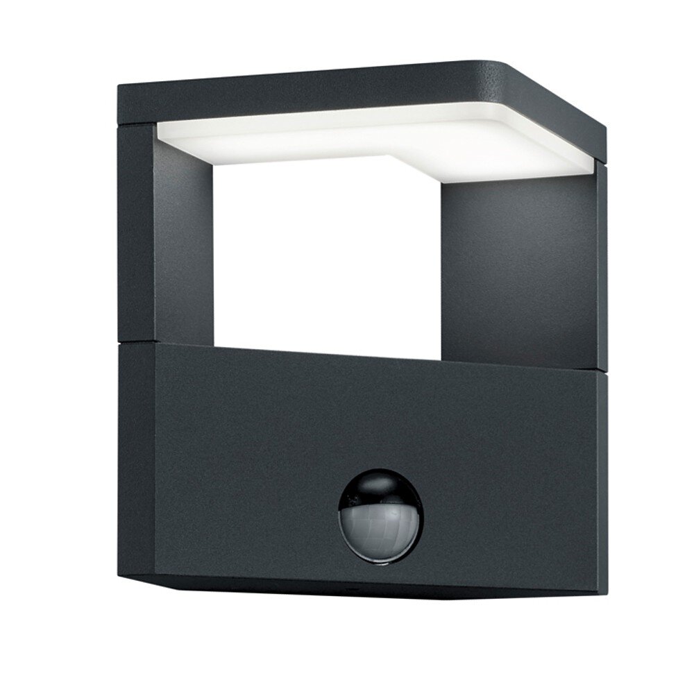 Lampe murale d'extérieur Trio Ganges LED Anthracite, 1 lumière, Détecteur de mouvement main product photo