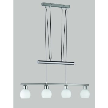 Suspension Trio-Leuchten Freddy LED Nickel mat, 4 lumières