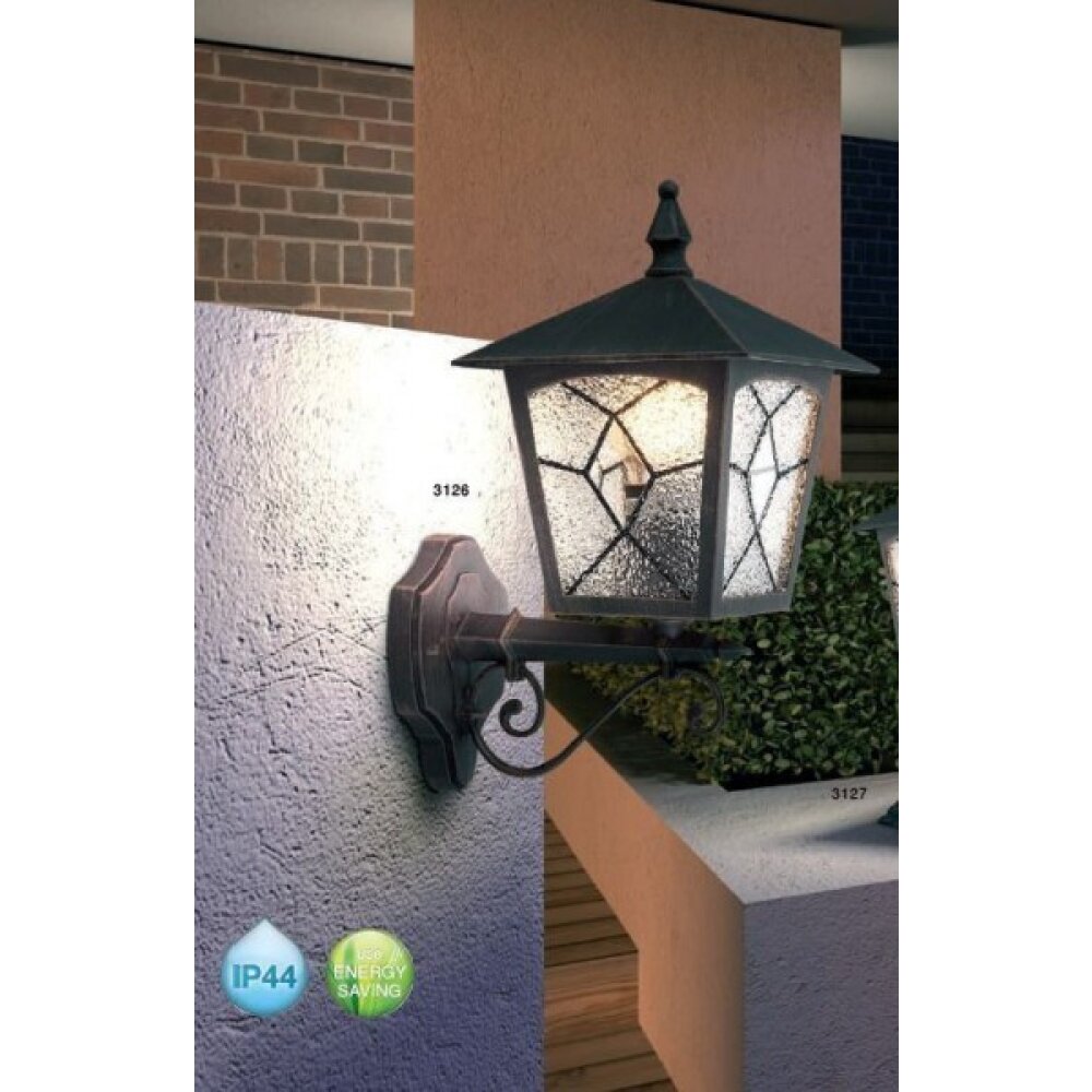 Lampe d'extérieur Globo ATLANTA Brun, Rouille, Transparent, 1 lumière main product photo