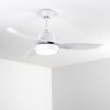 Ventilateur de plafond Doha LED Blanc, 1 lumière, Télécommandes